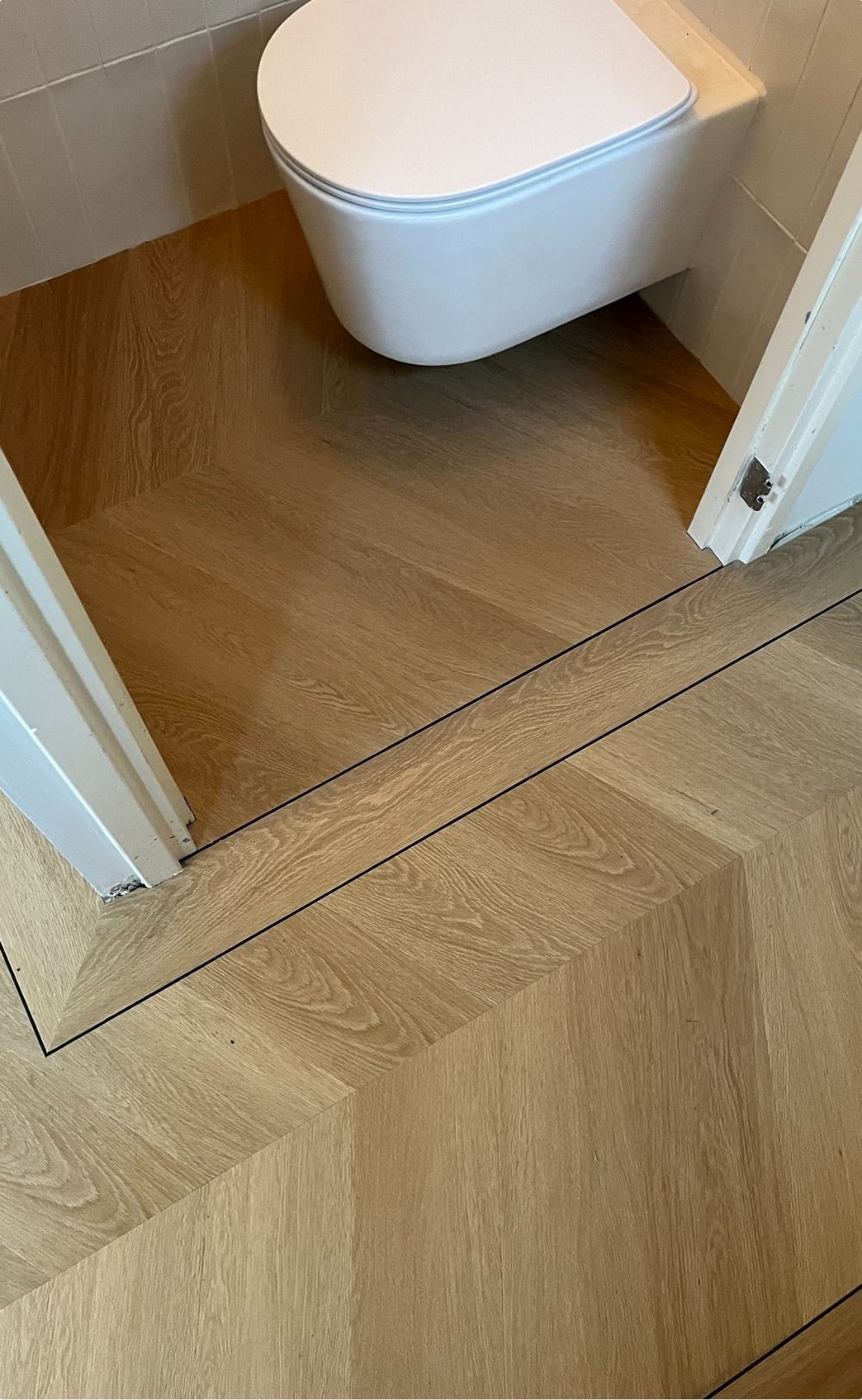 Houten vloer visgraat